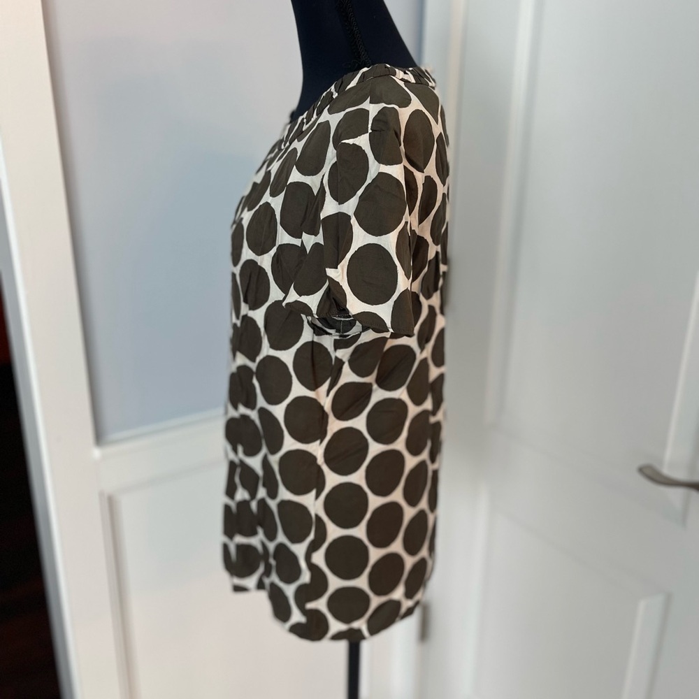 Boden Olive Green and Cream  Blouse - Picture 2 of 6